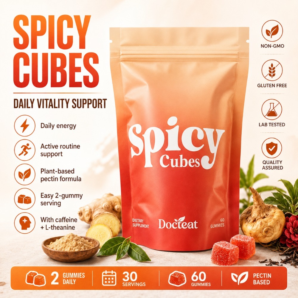 Green Herbal Wellness - Docteat Spicy Cubes Gummies 60 Pezzi