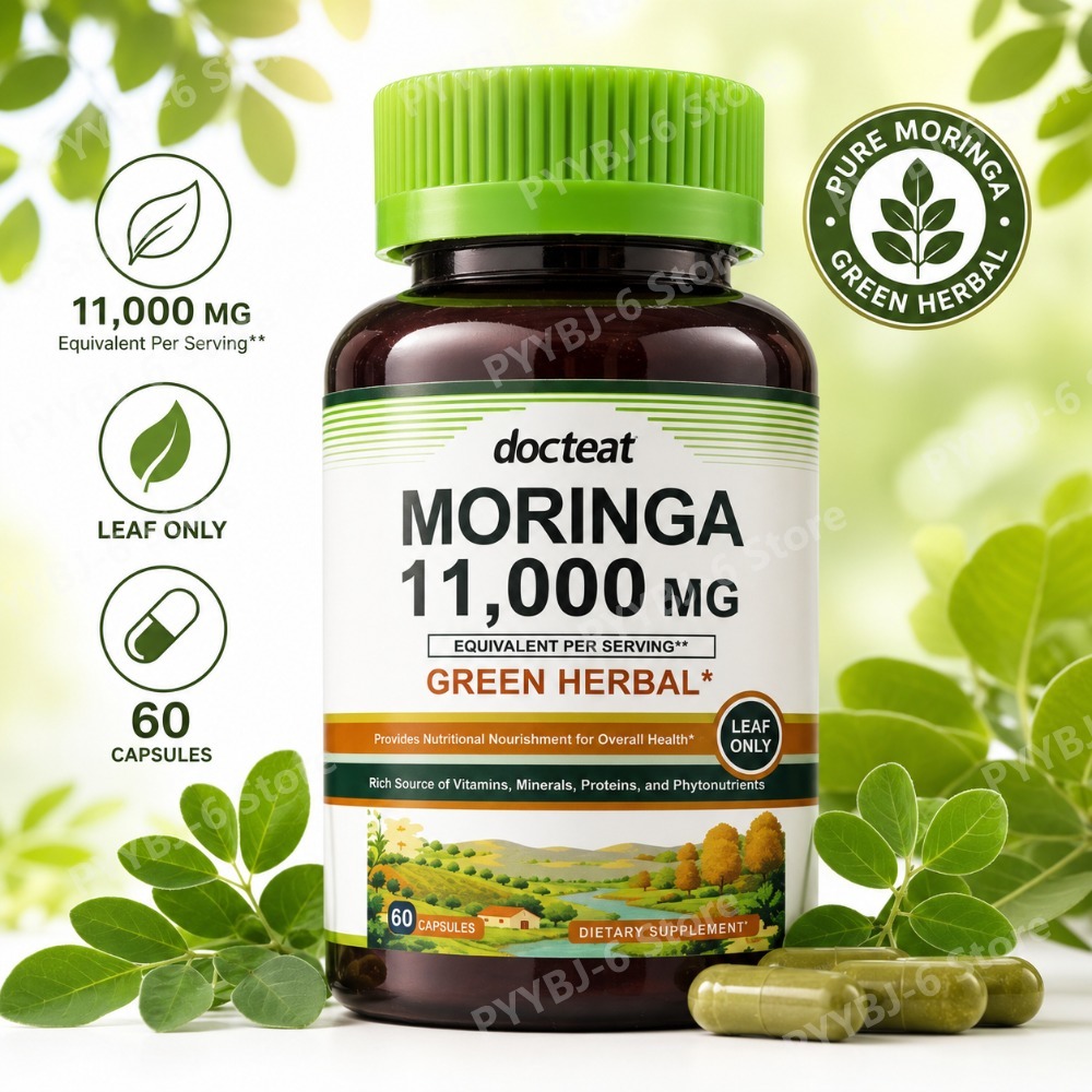 Green Herbal Wellness - Moringa 11000mg Integratore Erboristico Verde 60