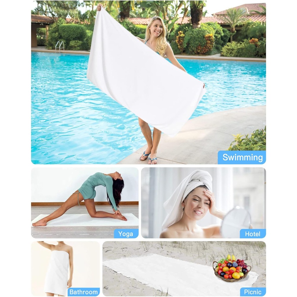 Asciugamano da spiaggia bianco - Herbal Yoga recensione e prezzo