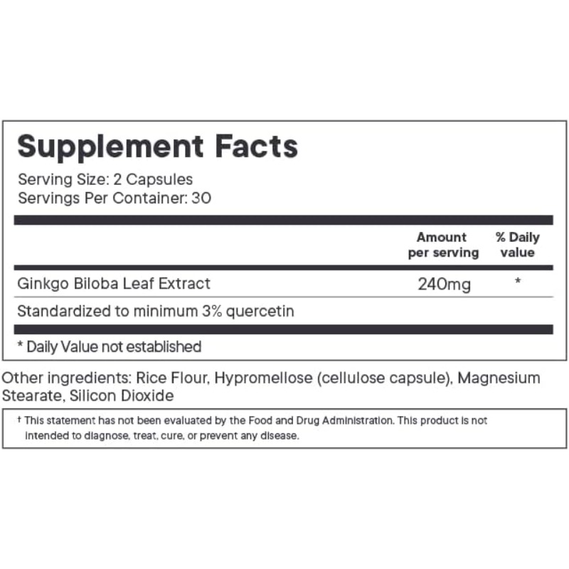 Capsule di estratto di foglie  - Ginkgo Biloba Extract recensione e prezzo